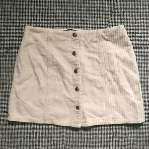 Corduroy beige skirt